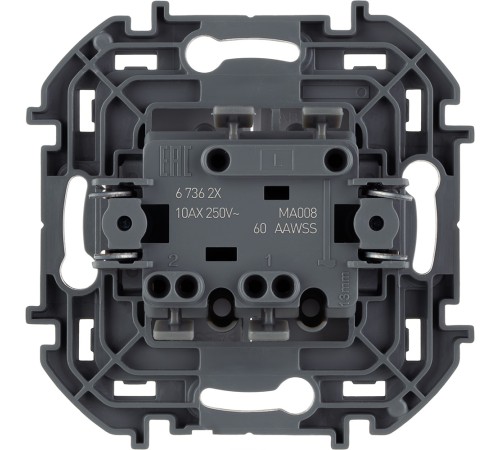 Legrand 673620 Выключатель двухклавишный - INSPIRIA - 10 AX - 250 В~ - белый Legrand 673620 Выключатель двухклавишный - INSPIRIA - 10 AX - 250 В~ - белый
