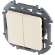 Legrand 673621 Выключатель двухклавишный - INSPIRIA - 10 AX - 250 В~ - слоновая кость