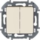 Legrand 673621 Выключатель двухклавишный - INSPIRIA - 10 AX - 250 В~ - слоновая кость