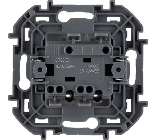 Legrand 673630 Выключатель двухклавишный с подсветкой/индикацией - INSPIRIA - 10 AX - 250 В~ - белый Legrand 673630 Выключатель двухклавишный с подсветкой/индикацией - INSPIRIA - 10 AX - 250 В~ - белый