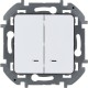 Legrand 673630 Выключатель двухклавишный с подсветкой/индикацией - INSPIRIA - 10 AX - 250 В~ - белый