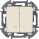 Legrand 673631 Выключатель двухклавишный с подсветкой/индикацией - INSPIRIA - 10 AX - 250 В~ - слоновая кость