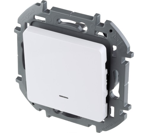 Legrand 673660 Переключатель одноклавишный с подсветкой/индикацией - INSPIRIA - 10 AX - 250 В~ - белый
