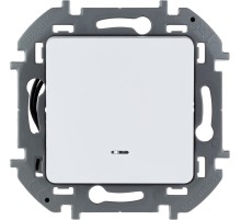 Legrand 673660 Переключатель одноклавишный с подсветкой/индикацией - INSPIRIA - 10 AX - 250 В~ - белый