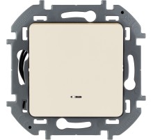 Legrand 673661 Переключатель одноклавишный с подсветкой/индикацией - INSPIRIA - 10 AX - 250 В~ - слоновая кость