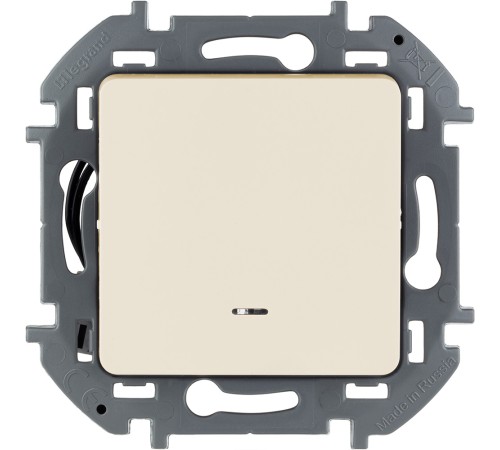 Legrand 673661 Переключатель одноклавишный с подсветкой/индикацией - INSPIRIA - 10 AX - 250 В~ - слоновая кость