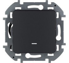 Legrand 673663 Переключатель одноклавишный с подсветкой/индикацией - INSPIRIA - 10 AX - 250 В~ - антрацит