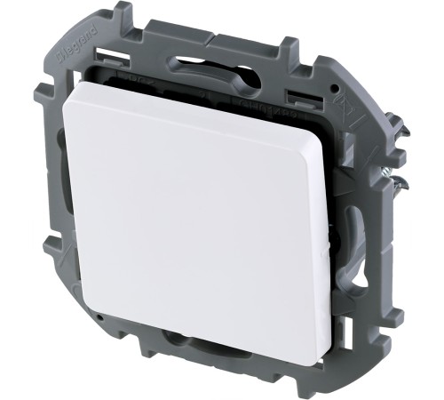 Legrand 673690 Переключатель без фиксации (кнопка) с Н.О./Н.З. контактом - INSPIRIA - 6 A - 250 В~ - белый