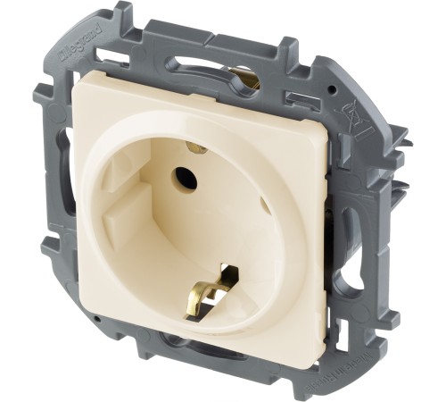 Legrand 673721 Розетка 2К+З - немецкий стандарт - 16 А - 250 В~ - INSPIRIA - слоновая кость Legrand 673721 Розетка 2К+З - немецкий стандарт - 16 А - 250 В~ - INSPIRIA - слоновая кость