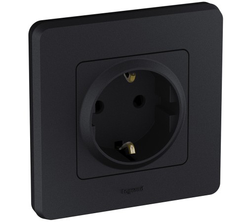 Legrand 673723 Розетка 2К+З - немецкий стандарт - 16 А - 250 В~ - INSPIRIA - антрацит Legrand 673723 Розетка 2К+З - немецкий стандарт - 16 А - 250 В~ - INSPIRIA - антрацит