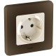 Legrand 673731 Розетка 2К+З со шторками немецкий стандарт 16 А 250 В~ INSPIRIA слоновая кость
