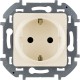 Legrand 673731 Розетка 2К+З со шторками немецкий стандарт 16 А 250 В~ INSPIRIA слоновая кость