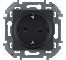 Legrand 673733 Розетка 2К+З со шторками немецкий стандарт 16 А 250 В~ INSPIRIA антрацит