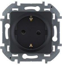 Legrand 673733 Розетка 2К+З со шторками немецкий стандарт 16 А 250 В~ INSPIRIA антрацит