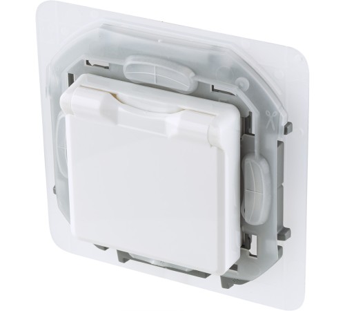 Legrand 673740 Розетка 2К+З IP 44 с откидной крышкой и шторками - немецкий стандарт - 16 А - 250 В~ - INSPIRIA - белый Legrand 673740 Розетка 2К+З IP 44 с откидной крышкой и шторками - немецкий стандарт - 16 А - 250 В~ - INSPIRIA - белый
