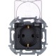 Legrand 673743 Розетка 2К+З IP 44 с откидной крышкой и шторками - немецкий стандарт - 16 А - 250 В~ - INSPIRIA - антрацит