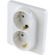 Legrand 673750 Розетка 2 x 2К+З - немецкий стандарт - 16 А - 250 В~ - INSPIRIA - белый