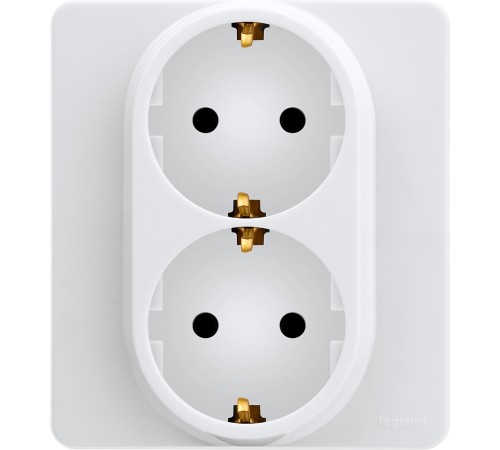 Legrand 673750 Розетка 2 x 2К+З - немецкий стандарт - 16 А - 250 В~ - INSPIRIA - белый Legrand 673750 Розетка 2 x 2К+З - немецкий стандарт - 16 А - 250 В~ - INSPIRIA - белый