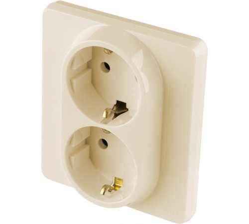 Legrand 673751 Розетка 2 x 2К+З - немецкий стандарт - 16 А - 250 В~ - INSPIRIA - слоновая кость Legrand 673751 Розетка 2 x 2К+З - немецкий стандарт - 16 А - 250 В~ - INSPIRIA - слоновая кость