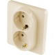 Legrand 673751 Розетка 2 x 2К+З - немецкий стандарт - 16 А - 250 В~ - INSPIRIA - слоновая кость