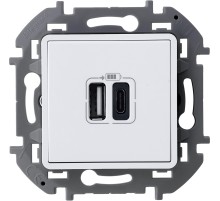 Legrand 673760 Зарядное устройство с двумя USB-разьемами A-C 240В/5В 3000мА - INSPIRIA - белый