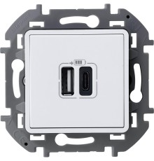 Legrand 673760 Зарядное устройство с двумя USB-разьемами A-C 240В/5В 3000мА - INSPIRIA - белый