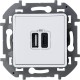 Legrand 673760 Зарядное устройство с двумя USB-разьемами A-C 240В/5В 3000мА - INSPIRIA - белый