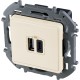Legrand 673761 Зарядное устройство с двумя USB-разьемами A-C 240В/5В 3000мА - INSPIRIA - слоновая кость