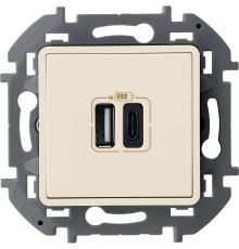 Legrand 673761 Зарядное устройство с двумя USB-разьемами A-C 240В/5В 3000мА - INSPIRIA - слоновая кость