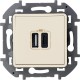 Legrand 673761 Зарядное устройство с двумя USB-разьемами A-C 240В/5В 3000мА - INSPIRIA - слоновая кость