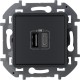 Legrand 673763 Зарядное устройство с двумя USB-разьемами A-C 240В/5В 3000мА - INSPIRIA - антрацит