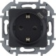 Legrand 673773 Розетка 2К+З немецкий стандарт 16А 250В со встроенным зарядным устройством USB C 1.5А 5В - INSPIRIA - антрацит