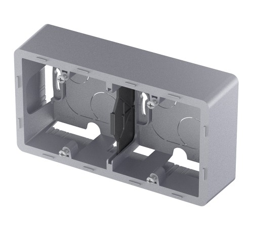 Legrand 673992 Коробка накладного монтажа - 2 поста - INSPIRIA - алюминий Legrand 673992 Коробка накладного монтажа - 2 поста - INSPIRIA - алюминий
