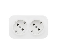 Розеточный блок с предварительным подключением 2 x 2К+З без шторок - 16 A - 250 В~ - Quteo IP 20 - Белый Legrand 782233