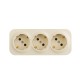 Quteo розеточный блок с предварительным подключением 3 x 2К+З с защитными шторками - 16 A - 250 В IP 20 - Слоновая кость 782268 Legrand