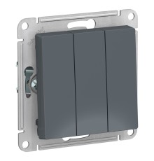 Systeme electric ATN000731 ATLASDESIGN 3-клавишный ВЫКЛЮЧАТЕЛЬ, сх.1+1+1, 10АХ, механизм, ГРИФЕЛЬ