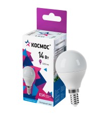 Лампа светодиодная 14Вт Шар 45 E14 6500К 174-265В КОСМОС LkecLED14wGL45E1465