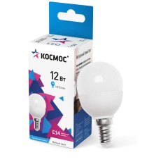 Лампа светодиодная GL45 12Вт 4500К E14 1070лм 174-265В КОСМОС LkeLED12wGL45E1445