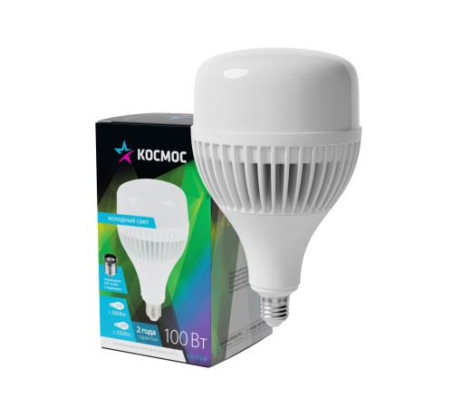 Лампа светодиодная LED 100Вт 220В E27 D160х270 6500К дневной 8300 лм
