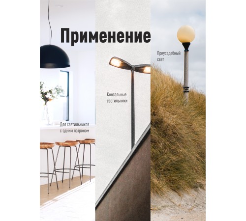 Лампа светодиодная LED 40Вт 220В Е27 D100х189 6500К дневной 3650 лм