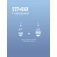 Лампа светодиодная LED 50Вт 220В Е27 D138х220 6500К дневной 4700 лм