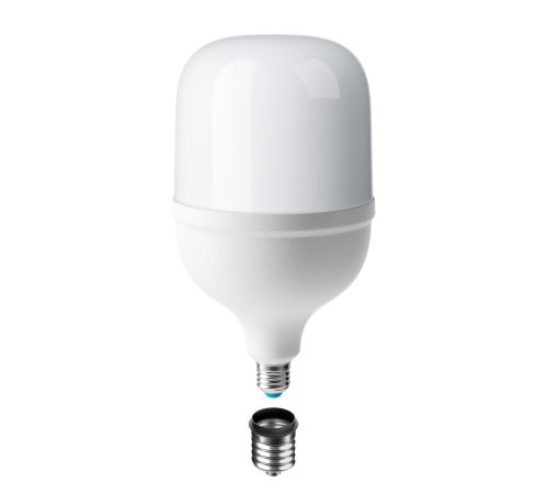 Лампа светодиодная LED 80Вт 220В E27 D140х252 6500К дневной 6900 лм (в комплекте переходник на 40 цоколь)