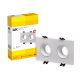 LIGHTING Светильник 4102 встраиваемый под лампу 2хMR16 квадрат пластиковый белый IEK