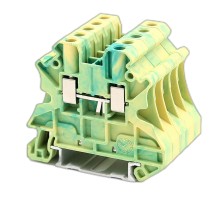 Клемма заземления, винтовой зажим, 2 точки подключения, 10 кв.мм DKC TUR-10-PE