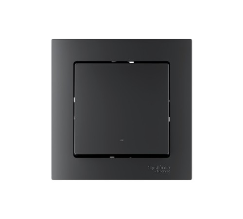 ATLASDESIGN SMART 1-кл. ВЫКЛЮЧАТЕЛЬ с подсв., Zigbee, сх.1, L+N, 10А, мех., КАРБОН