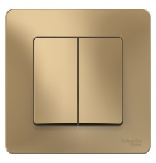 Systeme electric BLNVS010504 BLANCA С/У 2-клавишный ВЫКЛЮЧАТЕЛЬ ( c х .5), 10А, 250B, ТИТАН