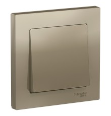 Systeme electric ATN000512 ATLASDESIGN 1-клавишный ВЫКЛЮЧАТЕЛЬ, сх.1, 10АХ, в сборе, ШАМПАНЬ