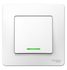 Systeme electric BLNVS010611 BLANCA С/У 1-клавишный ПЕРЕКЛЮЧАТЕЛЬ ( c х .6) с подсв., 10А, 250B, БЕЛЫЙ