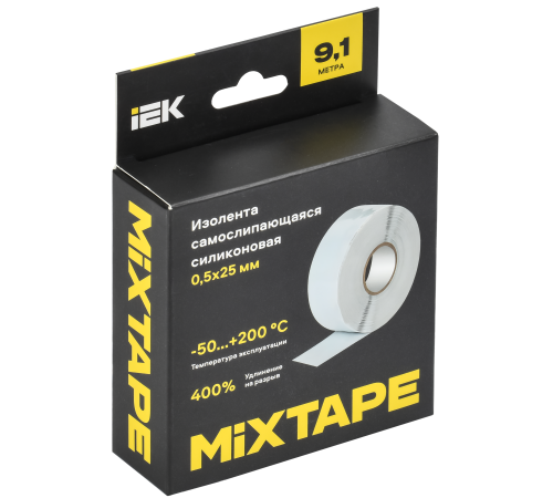 Изолента самослипающаяся силиконовая резиновая 0.5х25мм (рул.9.1м) 70 MIXTAPE 7 IEK MT7-IZ32-D05-25-D91