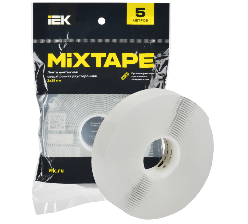 MIXTAPE PRO Лента монтажная сверхпрочная двусторонняя 2х25мм 5м IEK
